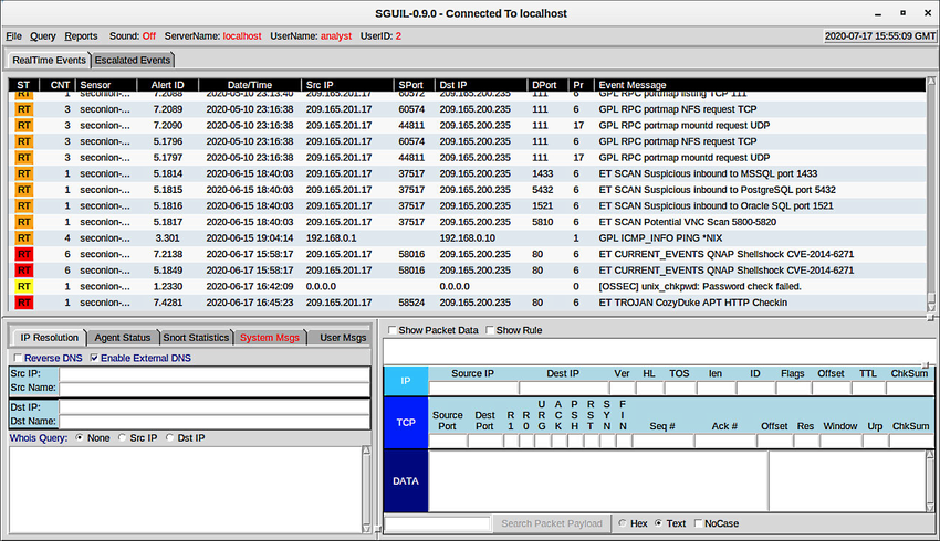 Use Of Security Onion As A Source Of Alerts